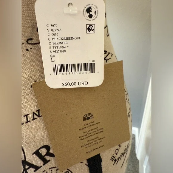 NWT FP Movement x Toast Swim “Bind V-Neck Bikini Top” in Black/Meringue - Picture 5 of 7